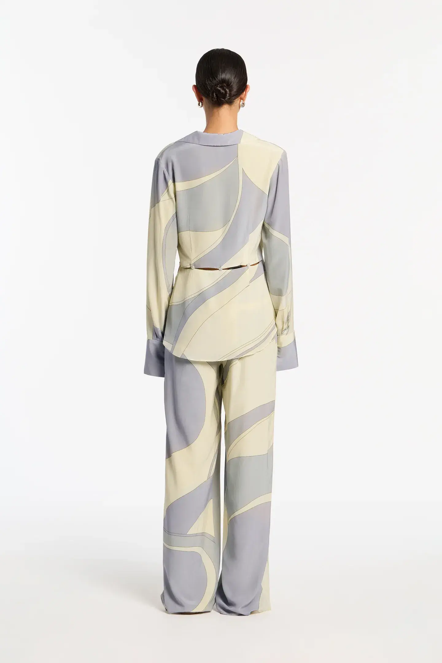 Sir The Label Adrianna Buttoned Shirt and Pant Set Cesco Print Size 2 / 10 AU - Image 3