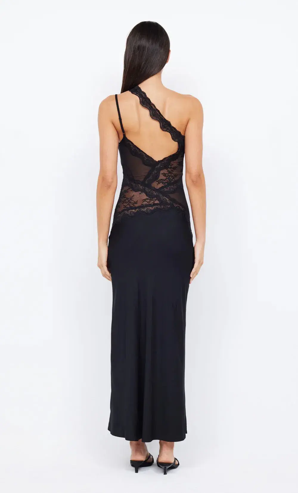 Bec & Bridge Ria Asym Maxi Dress Black Size 10 for rent on The Volte - main image