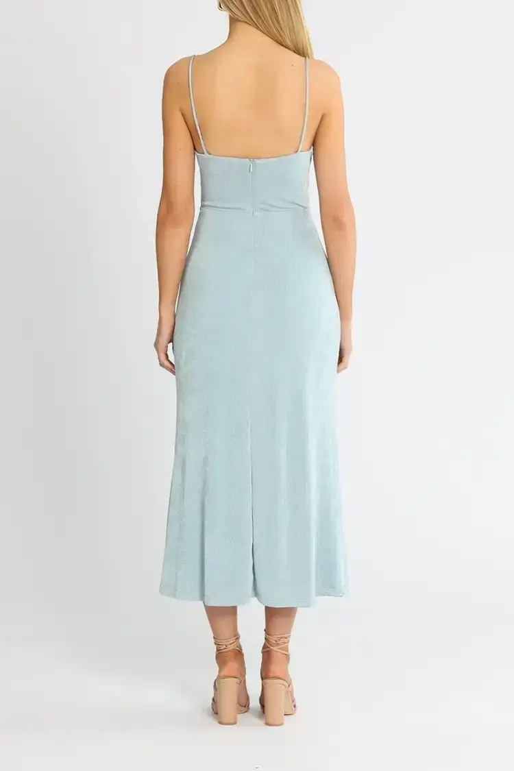 MISHA Oscar Dress Blue Size 10 - Image 3