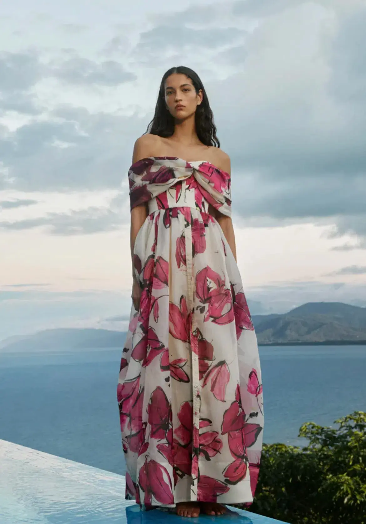 AJE Cordelia Corseted Maxi Dress Falling Florals Size 8 - Image 1