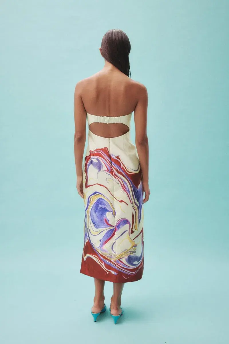 Alemais Luca Corset Dress Print Size 12 - Image 2
