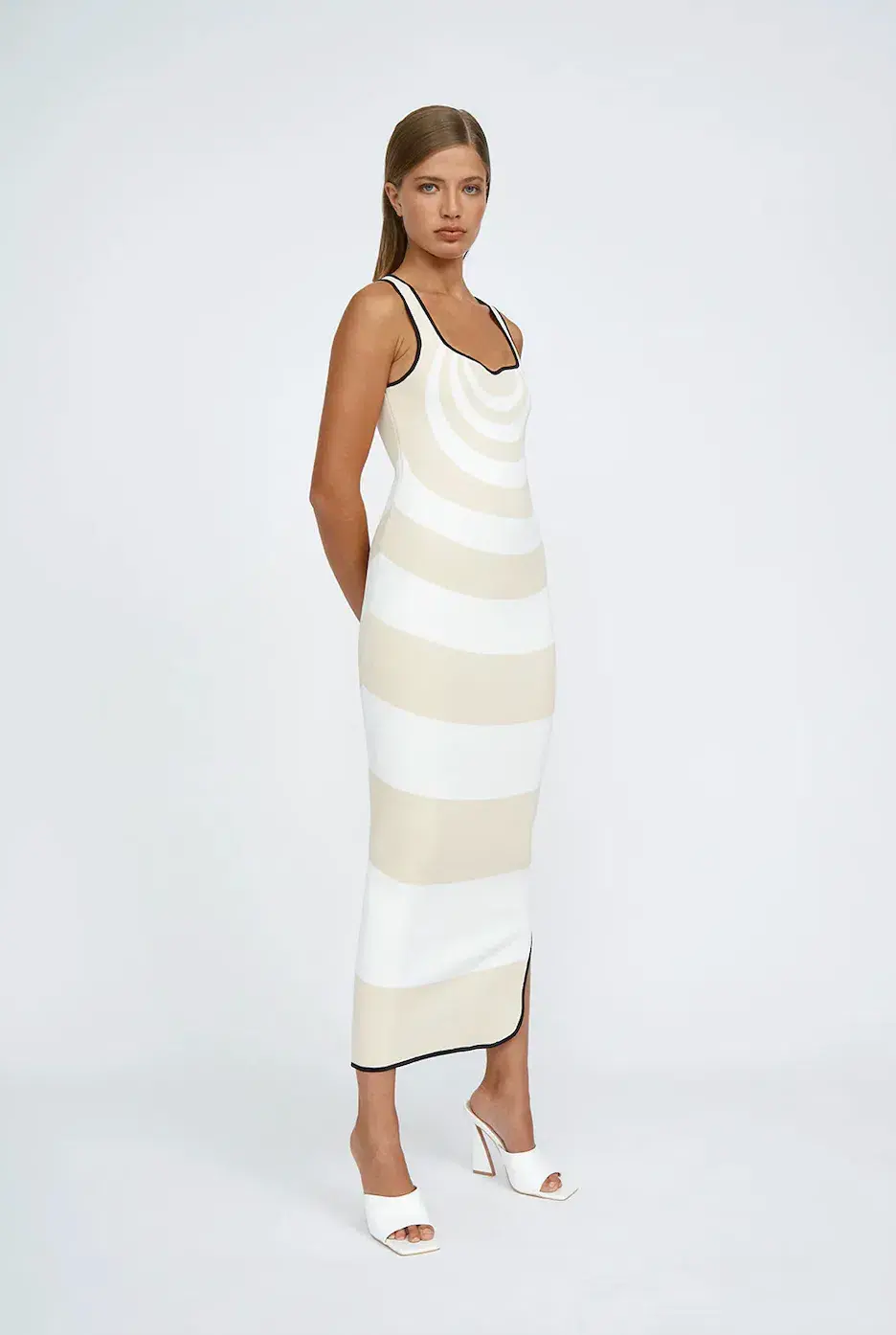 CASSIA SOL KNIT SWEETHEART MIDI - Image 1