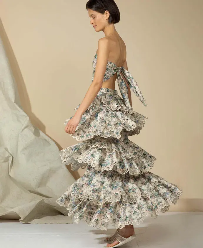 Ixiah Alpine Maxi Set Floral Print Size 10 - Image 2