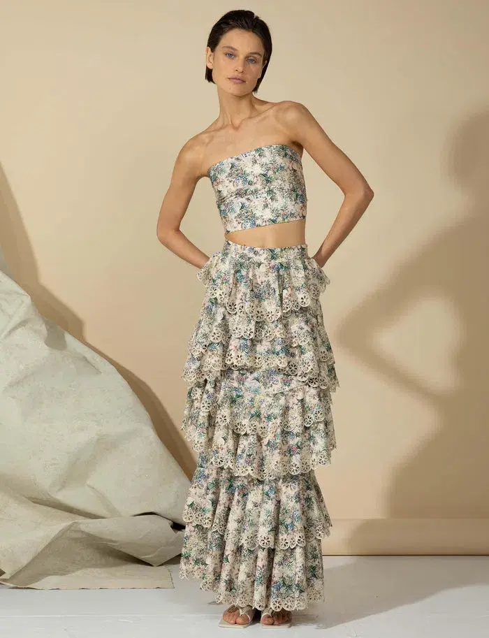 Ixiah Alpine Maxi Set Floral Print Size 10 - Image 1