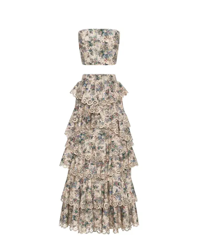 Ixiah Alpine Maxi Set Floral Print Size 10 - Image 4