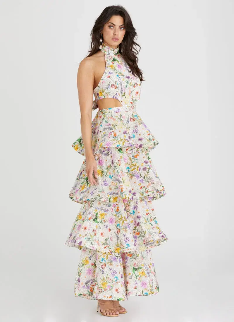 Aqua Blu Jardine Heather Dress Floral Size 12 - Image 2