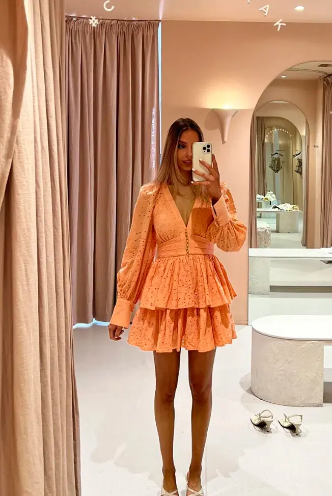 Acler Amelia Dress Orange Size 8  - Image 2