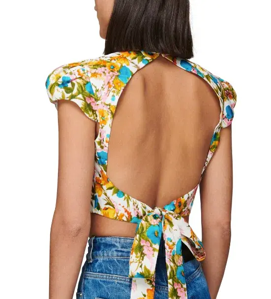 Zimmermann Estelle Tie Top Floral Size 0 / AU 8 - Image 3