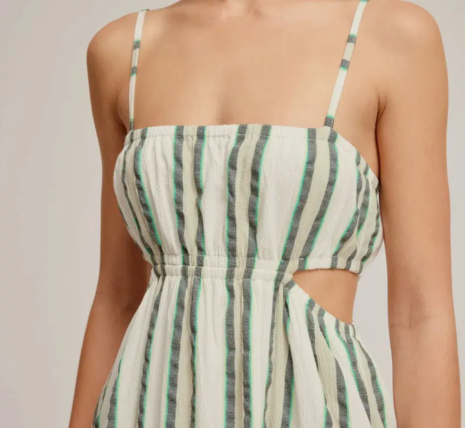 Venroy Cut Out Maxi Dress Stripe Size 8 for rent on The Volte - main image