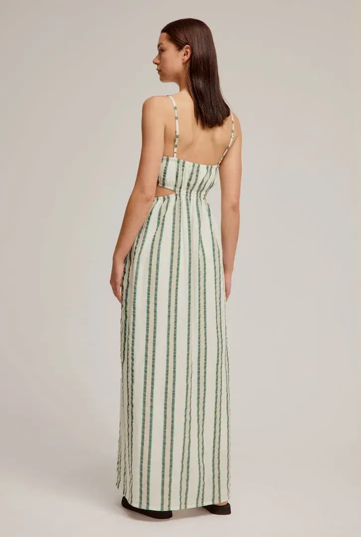 Venroy Cut Out Maxi Dress Stripe Size 8 - Image 3