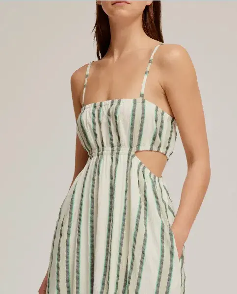 Venroy Cut Out Maxi Dress Stripe Size 8 for rent on The Volte - main image