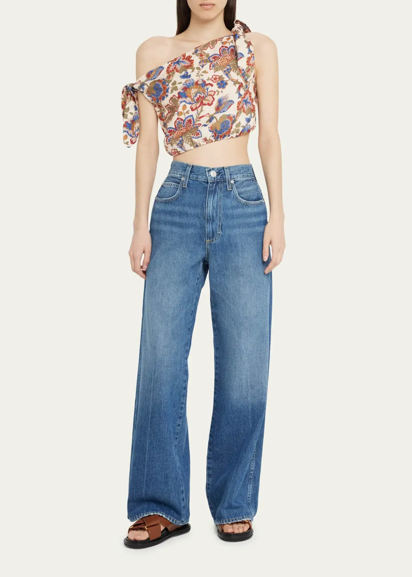 Sir the Label Bettina Tie Crop Top Floral Size 1 / AU 8 - Image 1