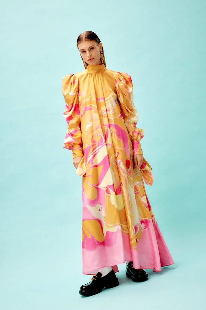 Alemais  Luca Long Sleeve Midi Dress Multi  Size 8 - Image 1
