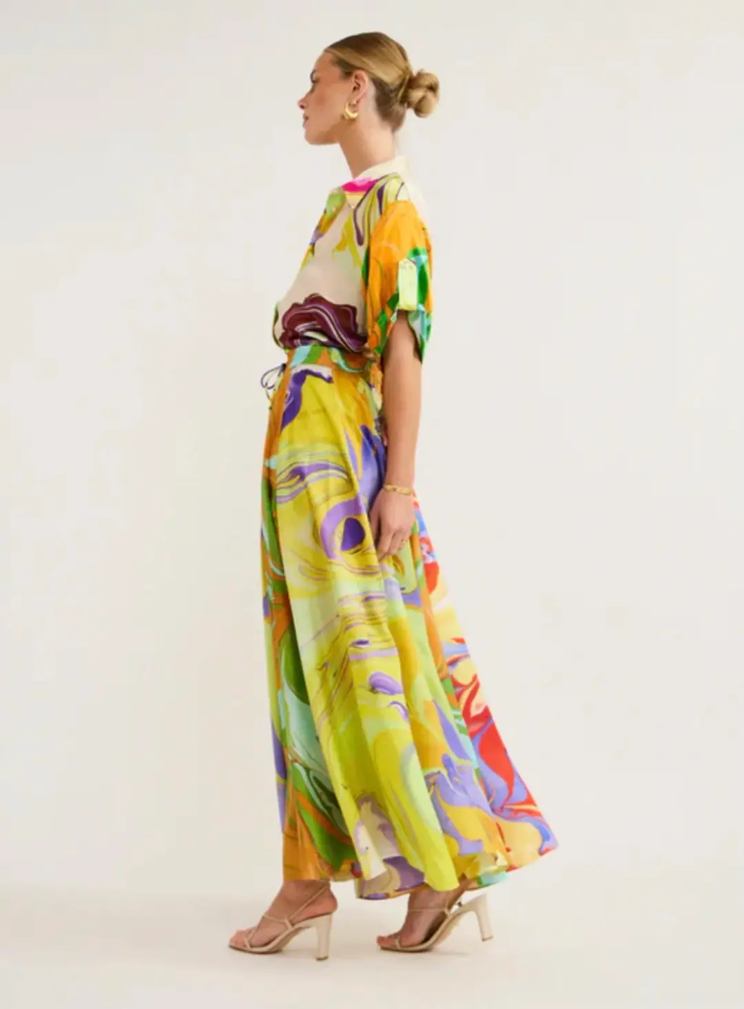 Alemais    Luca Silk Top Size 8  and Skirt Size 10 Set  Multi for rent on The Volte - main image