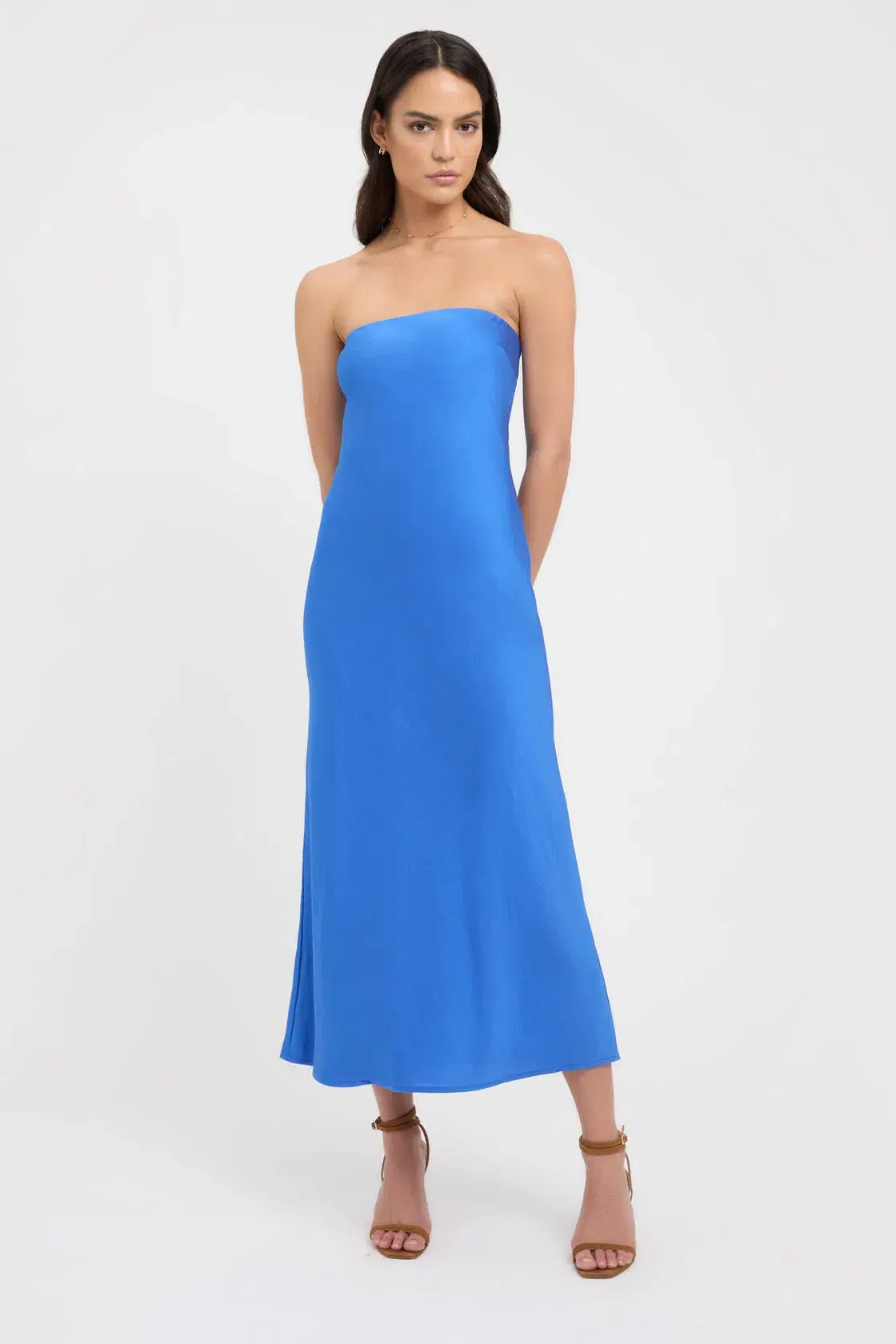 Kookai Milan Ivy Slip Midi Dress Blue Size 10  - Image 1