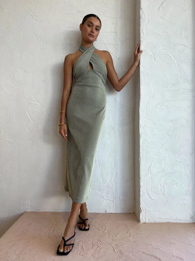 Camilla and Marc Orlando Midi Dress in Sage Green Size 8 - Image 3