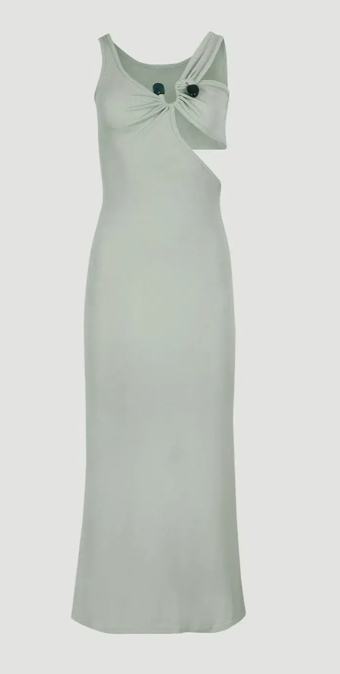 Christopher Esber Disconnect S Buckle Split Dress Mint Size 8 - Image 1