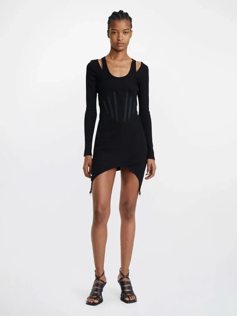 Dion Lee Fin Corser Dress Black Size 6 - Image 1
