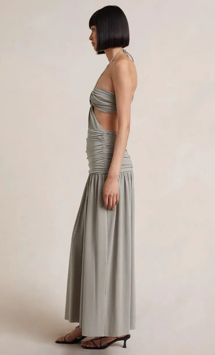 Bec & Bridge Adaline Cut Out Maxi Dress Taupe Size 8 - Image 2