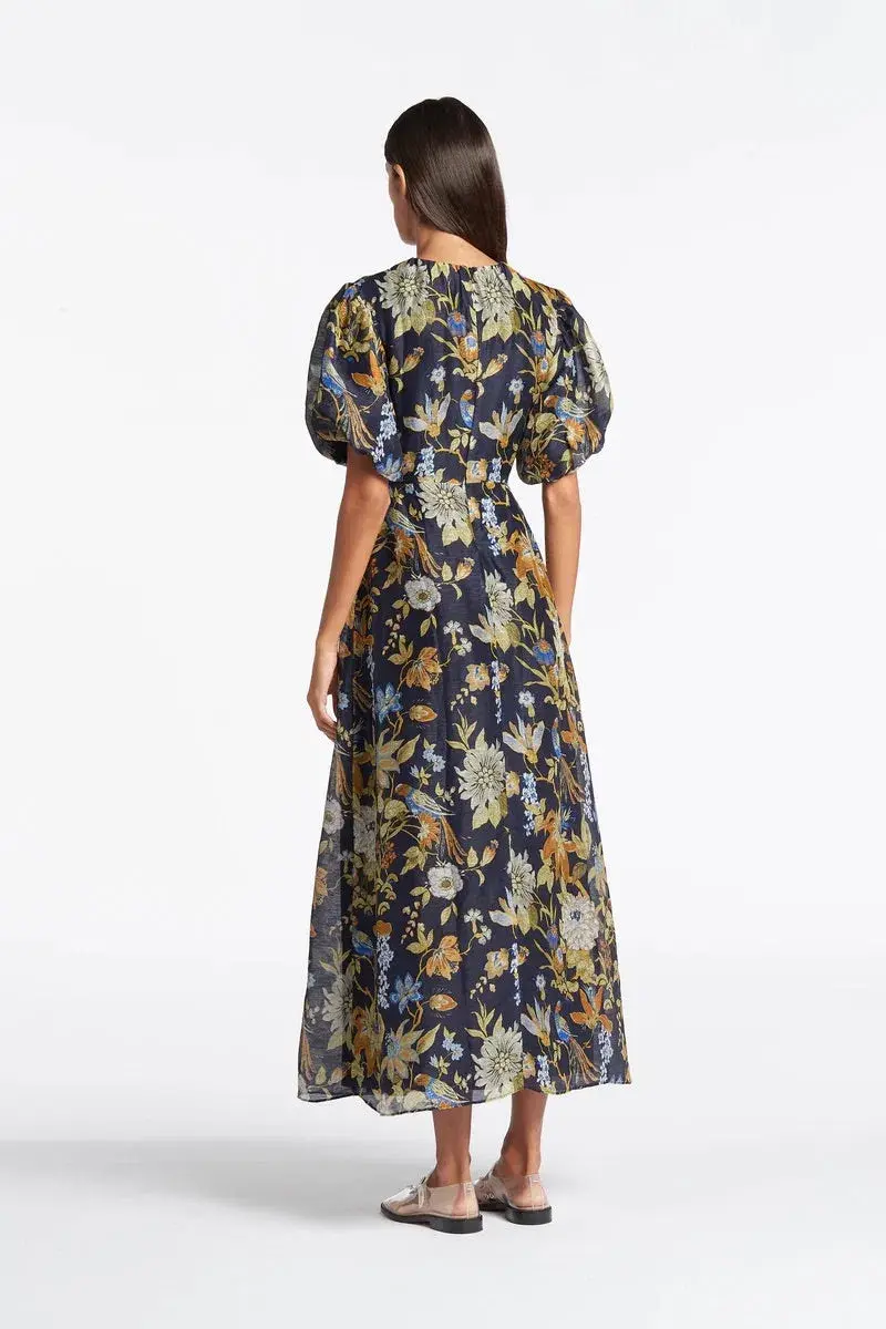 Sir the Lable Lillian Puff Sleeve Maxi Dress Floral Size 12 for rent on The Volte - main image