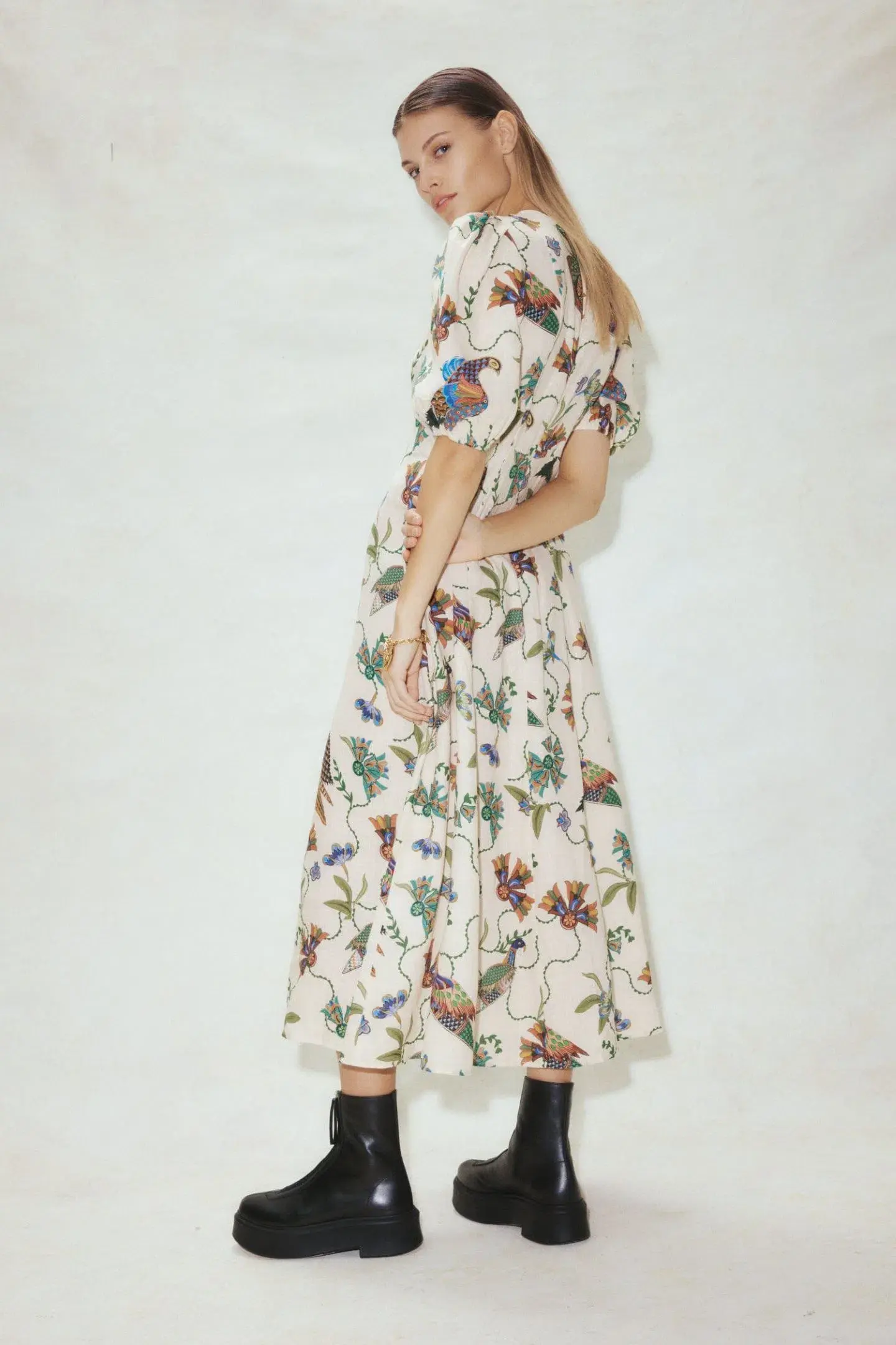 Alemais Birdie Midi Dress Print Size 8 - Image 2
