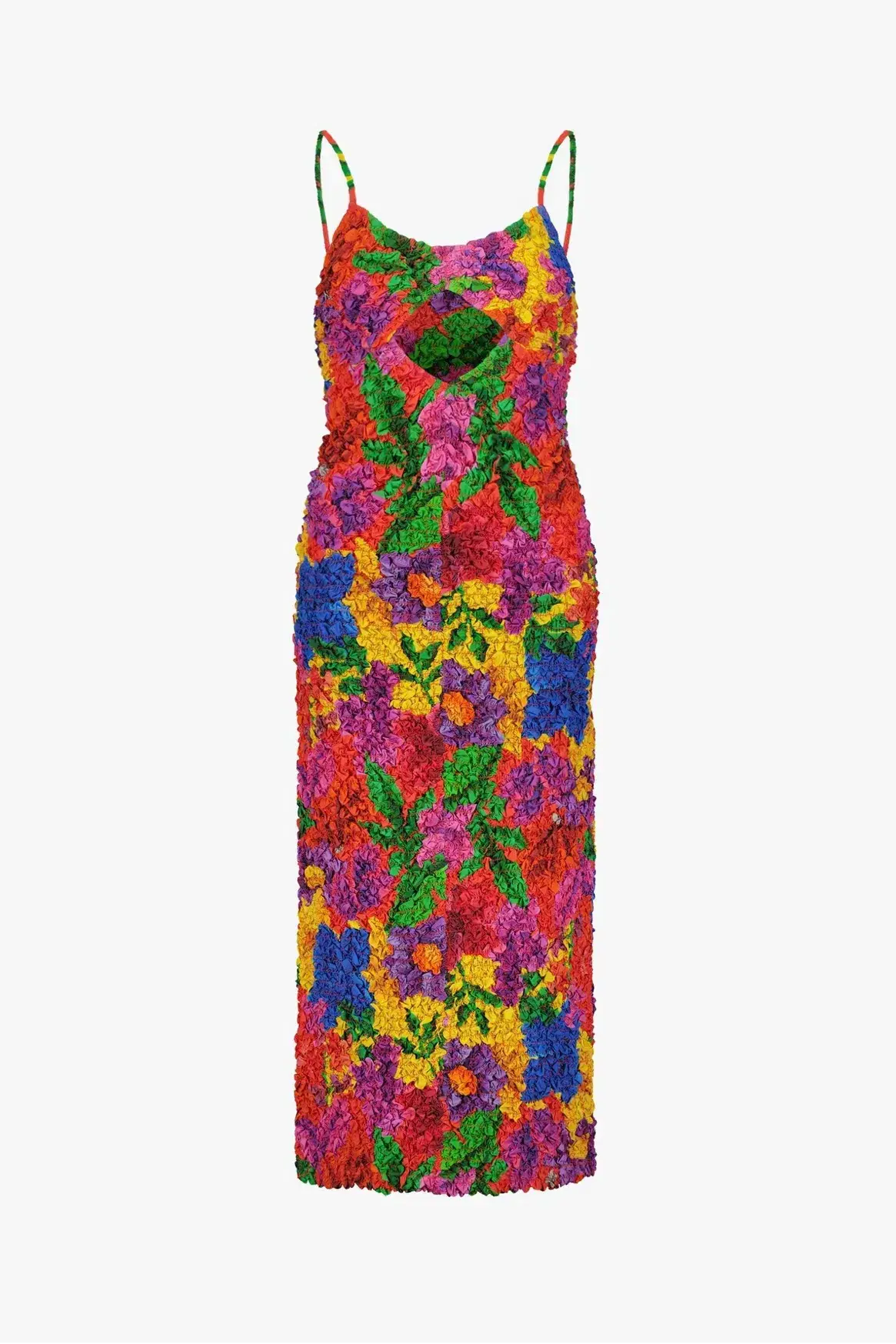 Mara Hoffman Kimiko Popcorn Midi Dress Multi Floral Size 14 - Image 4