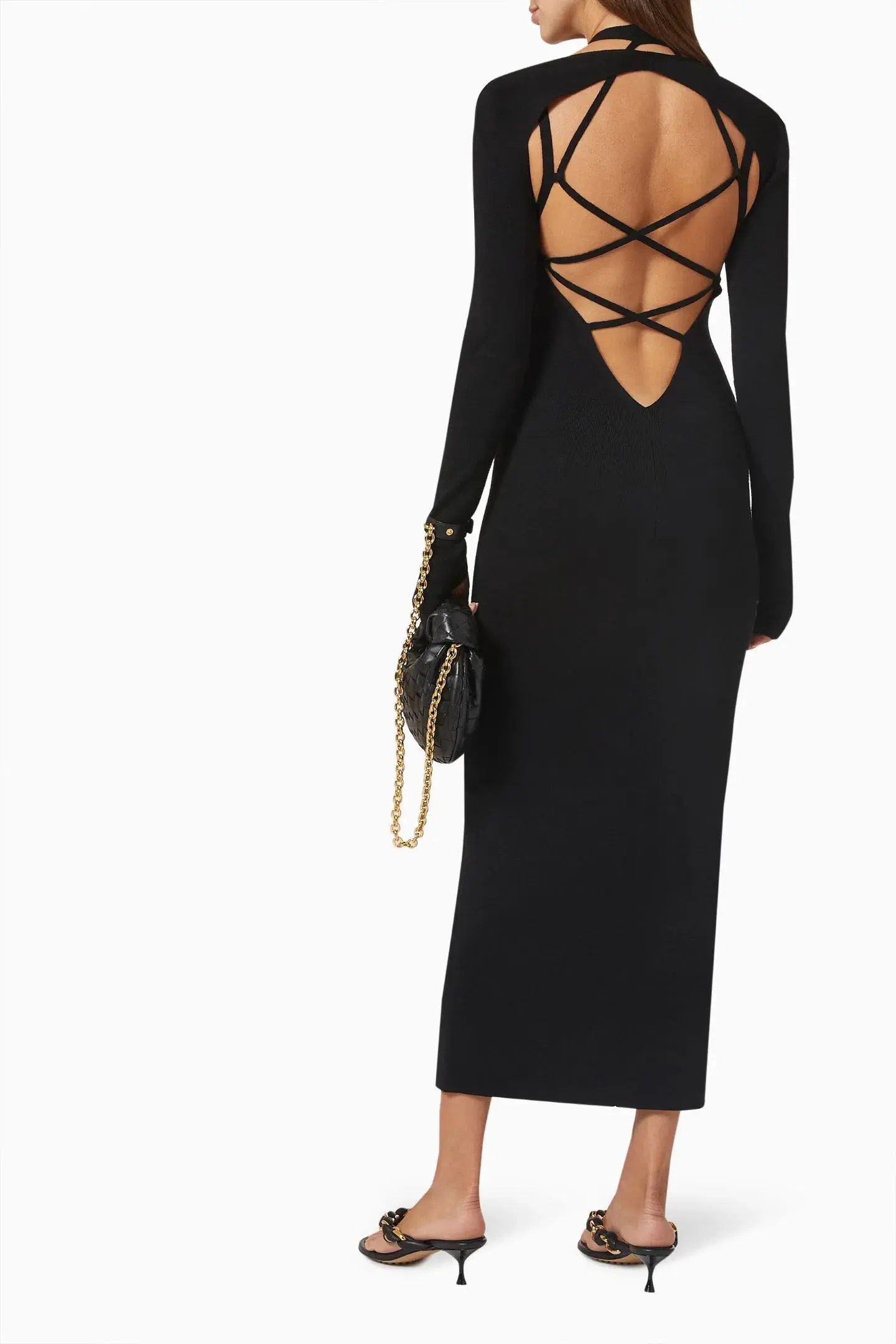 Dion Lee Plaited Merino Rib Dress Black Size XXS/Au 4 - Image 3