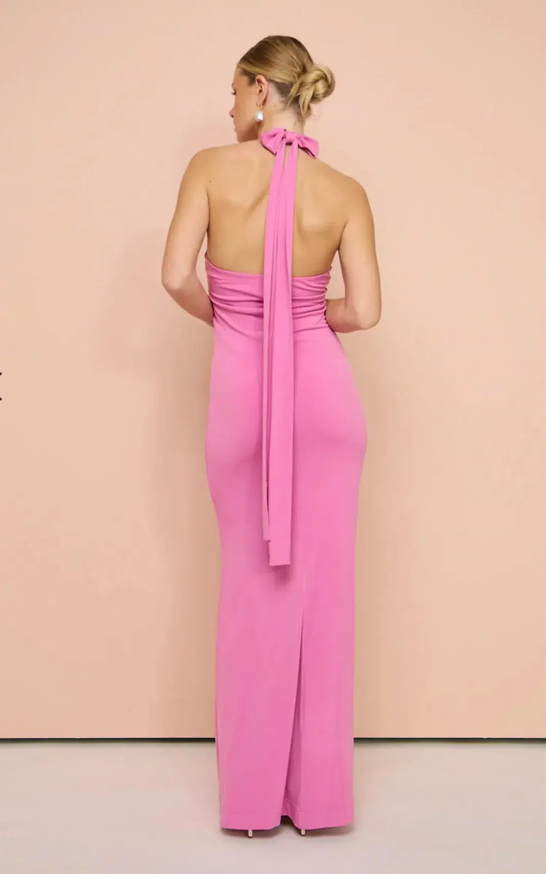 Sofia the Label Wildflower Halter Gown in Pink Size 8 for rent on The Volte - main image