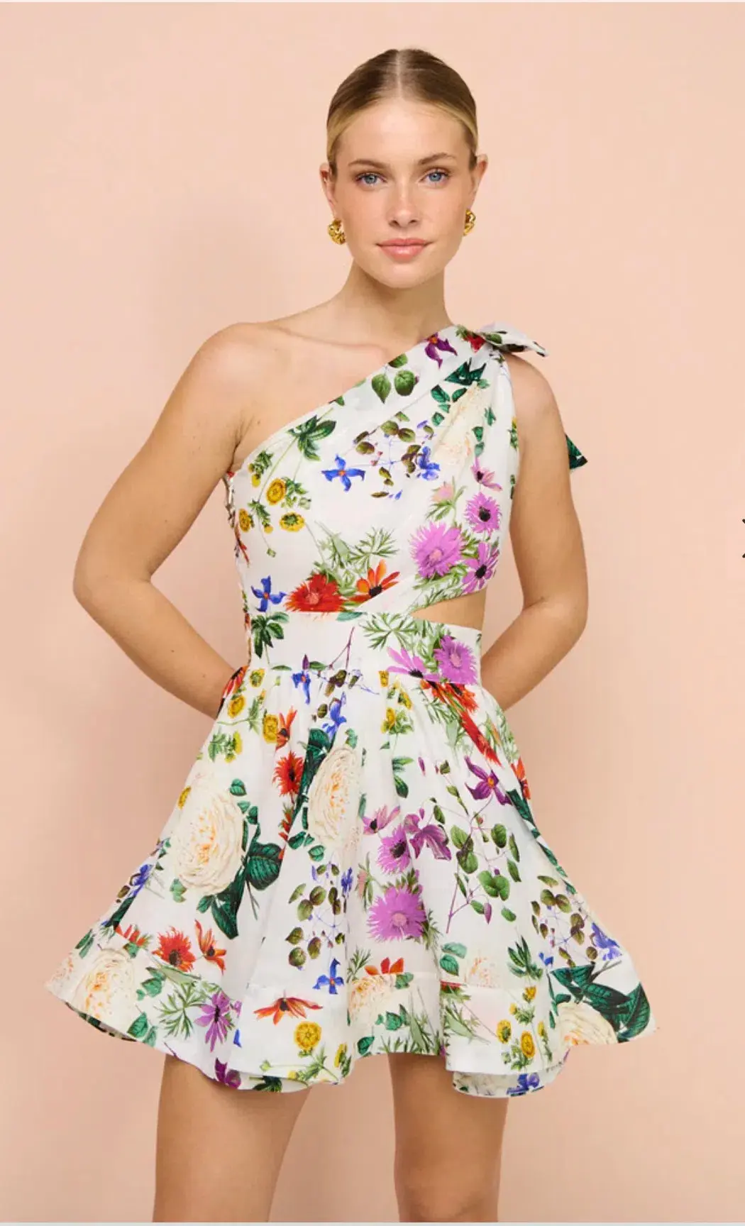 Sofia the Label Birdie One Shoulder Dress Floral Size 6 for rent on The Volte - main image