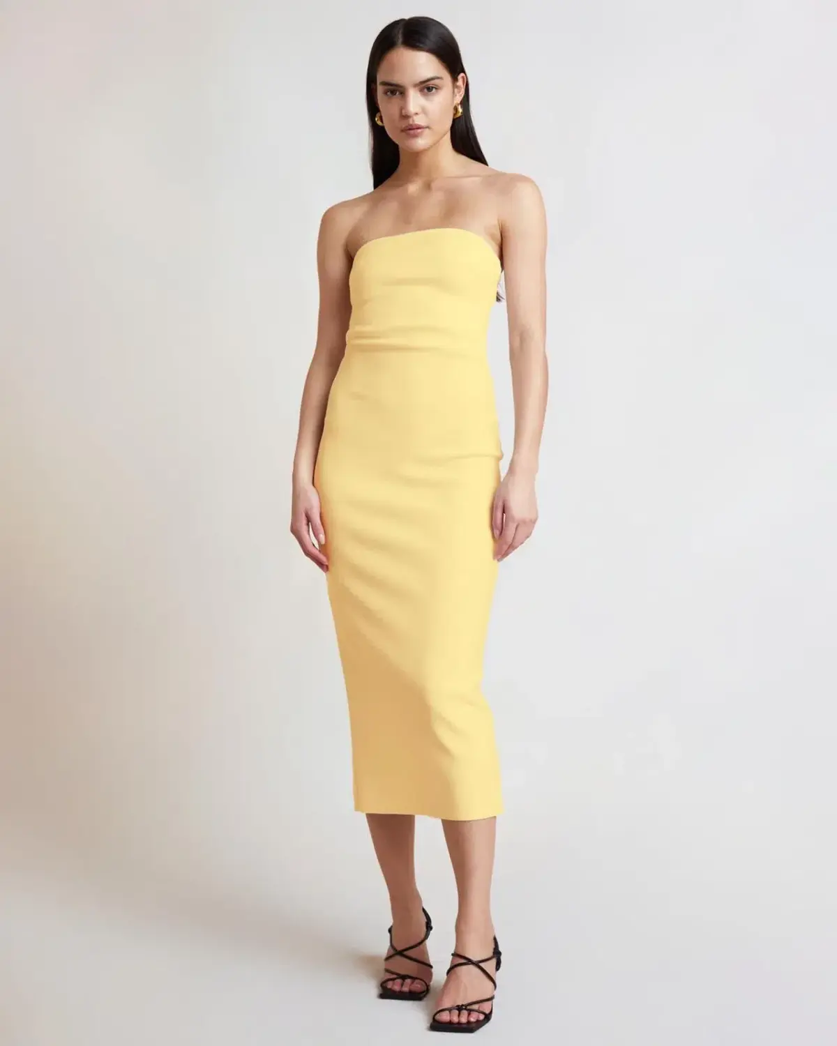 Bec & Bridge Noa Midi Dress Honey Yellow Size 8 - Image 1