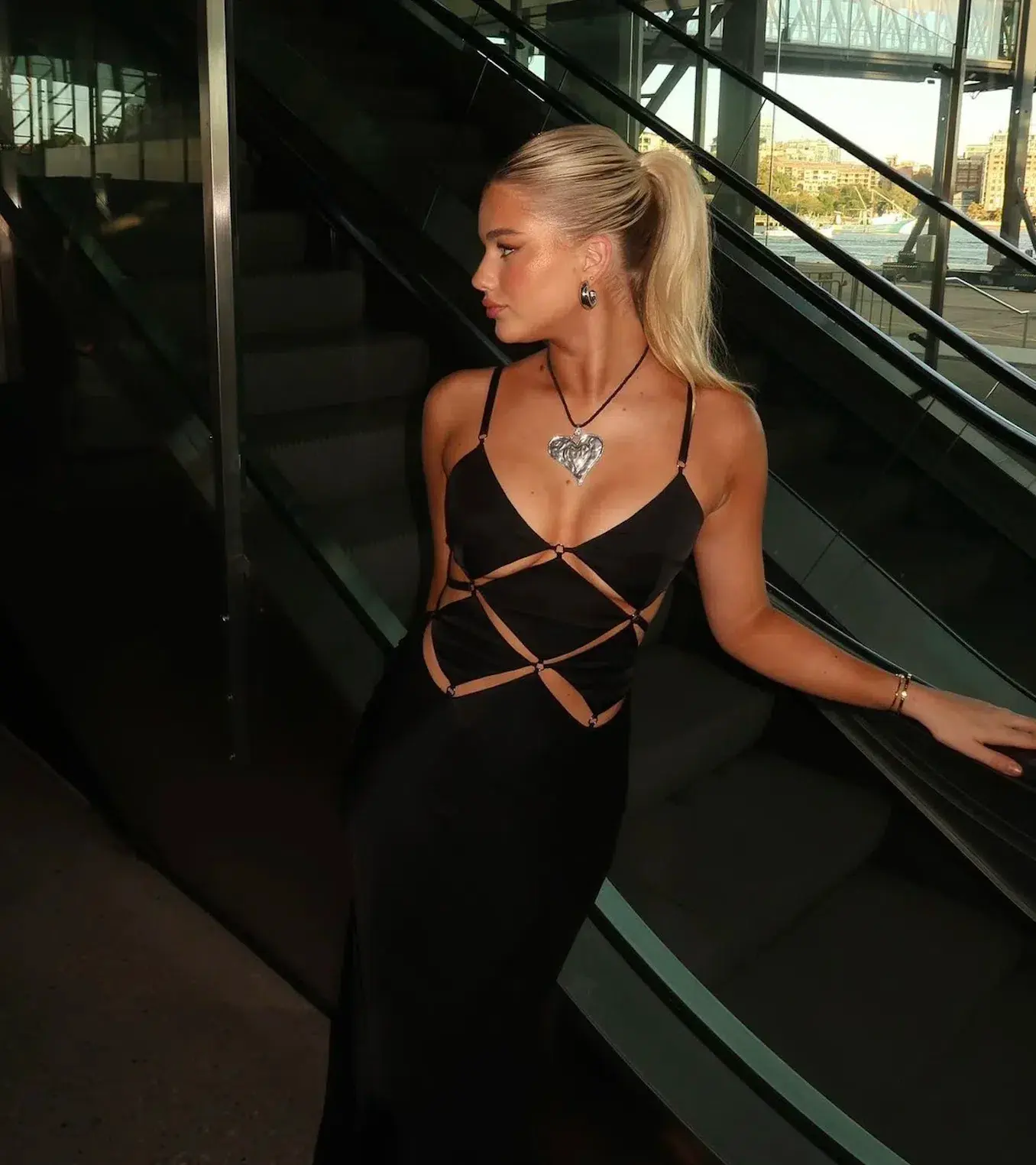 Bec & Bridge Diamond Days Strap Maxi Dress Black Size S / AU 8 - Image 6