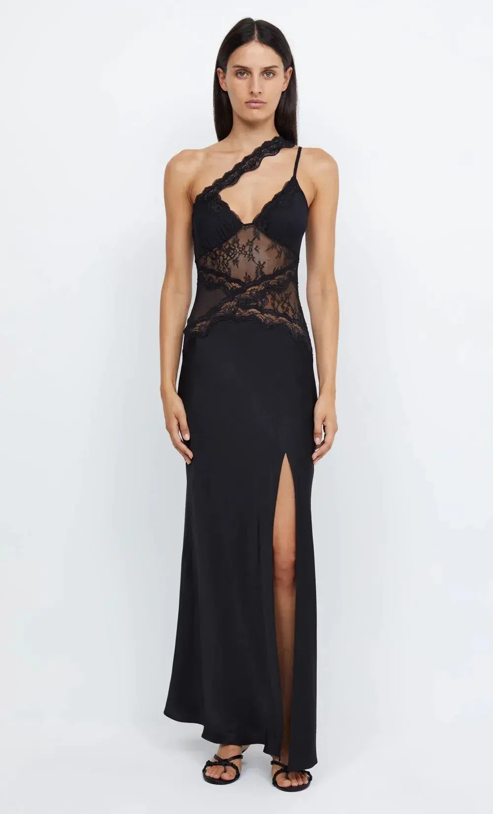 Bec & Bride Ria Asym Dress Black Size AU 8 - Image 2