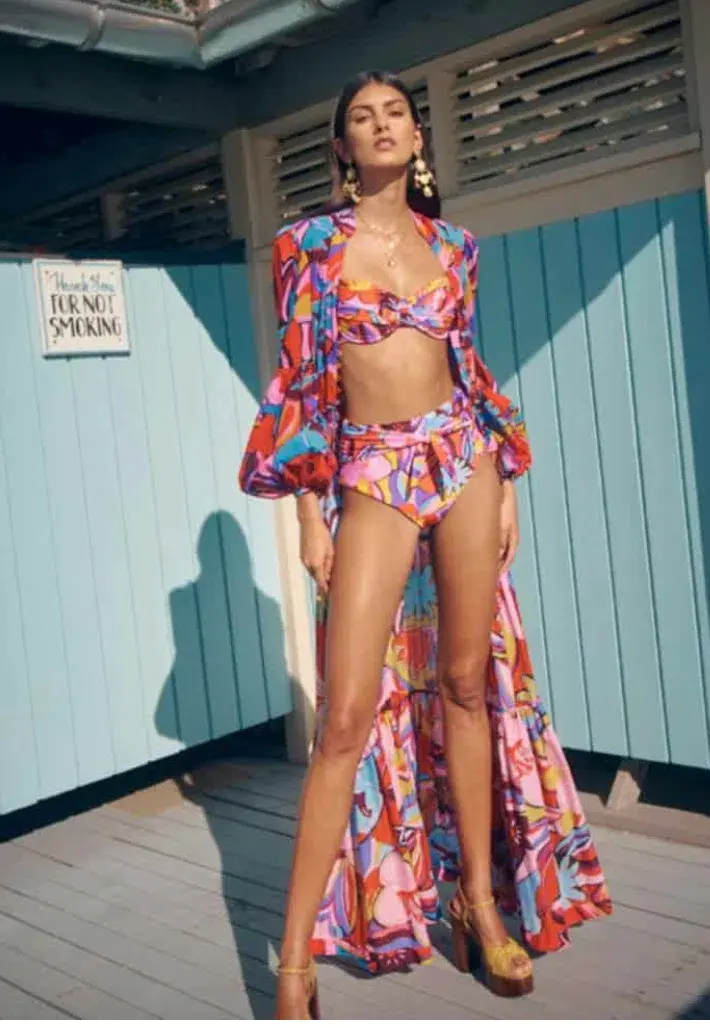 Rebecca Vallance Positano Kaftan Print Size 8 - Image 3