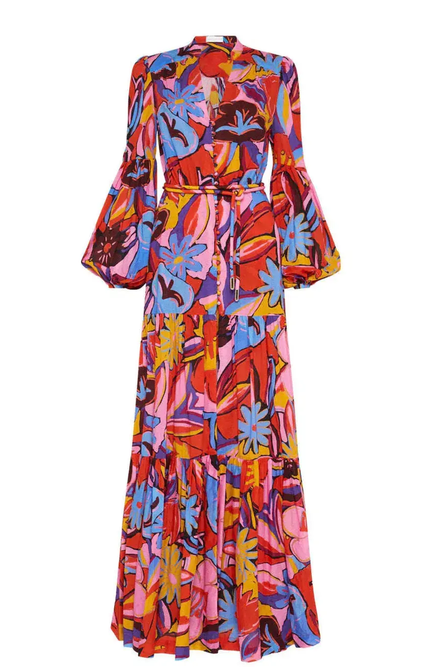 Rebecca Vallance Positano Kaftan Print Size 8 - Image 4