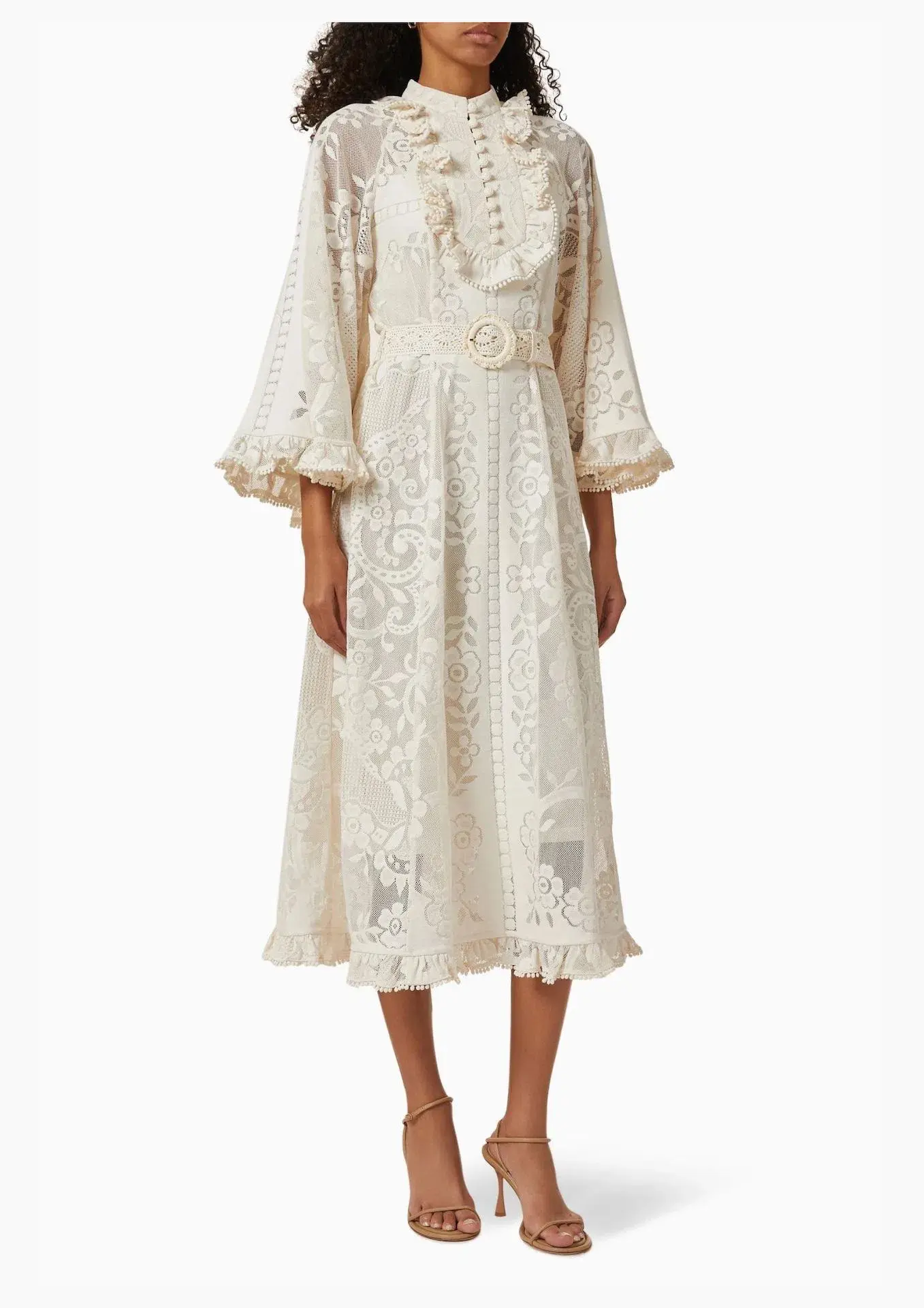 Zimmermann Tiggy Lace Tunic Midi Dress Ivory Size 0 / AU 8 - Image 1