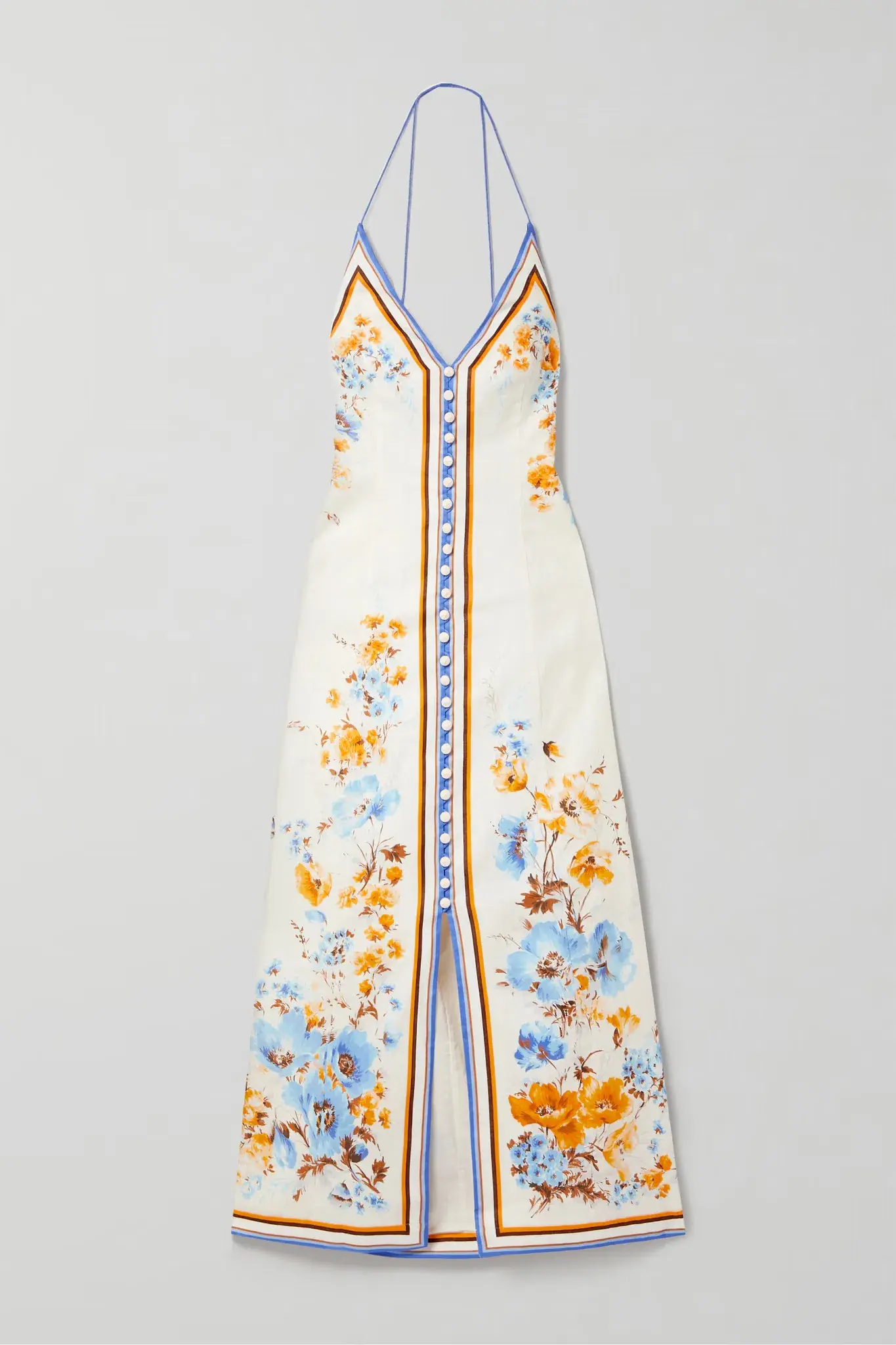 Zimmermann  Halcyon Printed Linen Midi Dress Floral Size 2 / AU 12 - Image 3