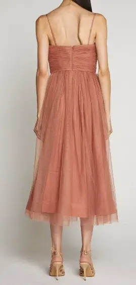 Zimmermann Tulle Midi Dress Lipstick Size 1 / AU 10 - Image 2