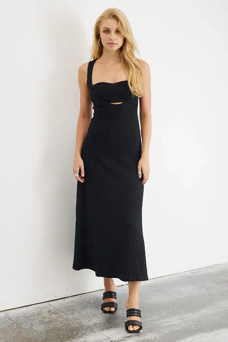 Sovere Kaya Midi Dress Black Size 6  - Image 1