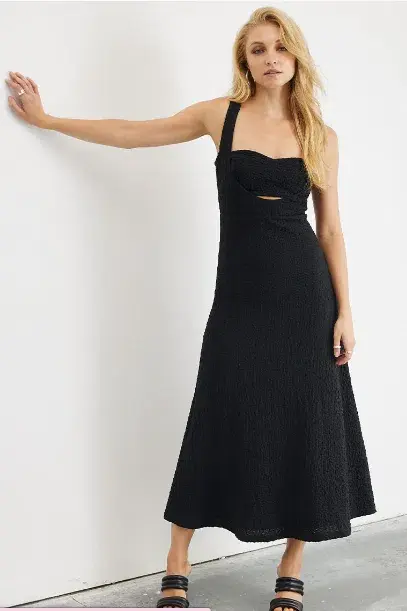 Sovere Kaya Midi Dress Black Size 6  - Image 5