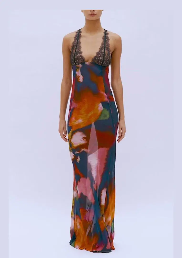  Rat & Boa Paola Maxi Dress Floral Print Size XS / AU 6 for rent on The Volte - main image