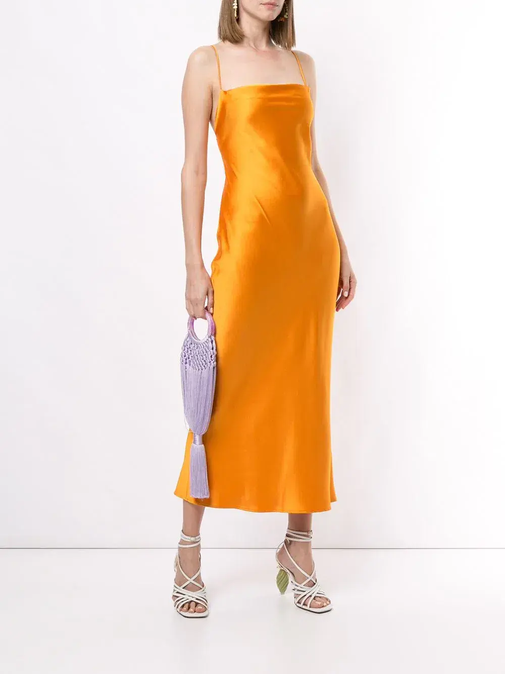 Bec & Bridge Seraphine Lace Up Midi Dress Tangerine Size XS / AU 6 - Image 1