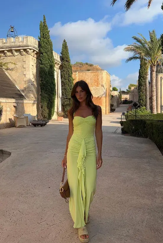 Natalie Rolt Shontae Gown Citron Size 2 / AU 10 - Image 1