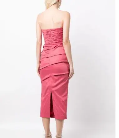 Rachel Gilbert Cheri Dress in Pink Size 10 - Image 3