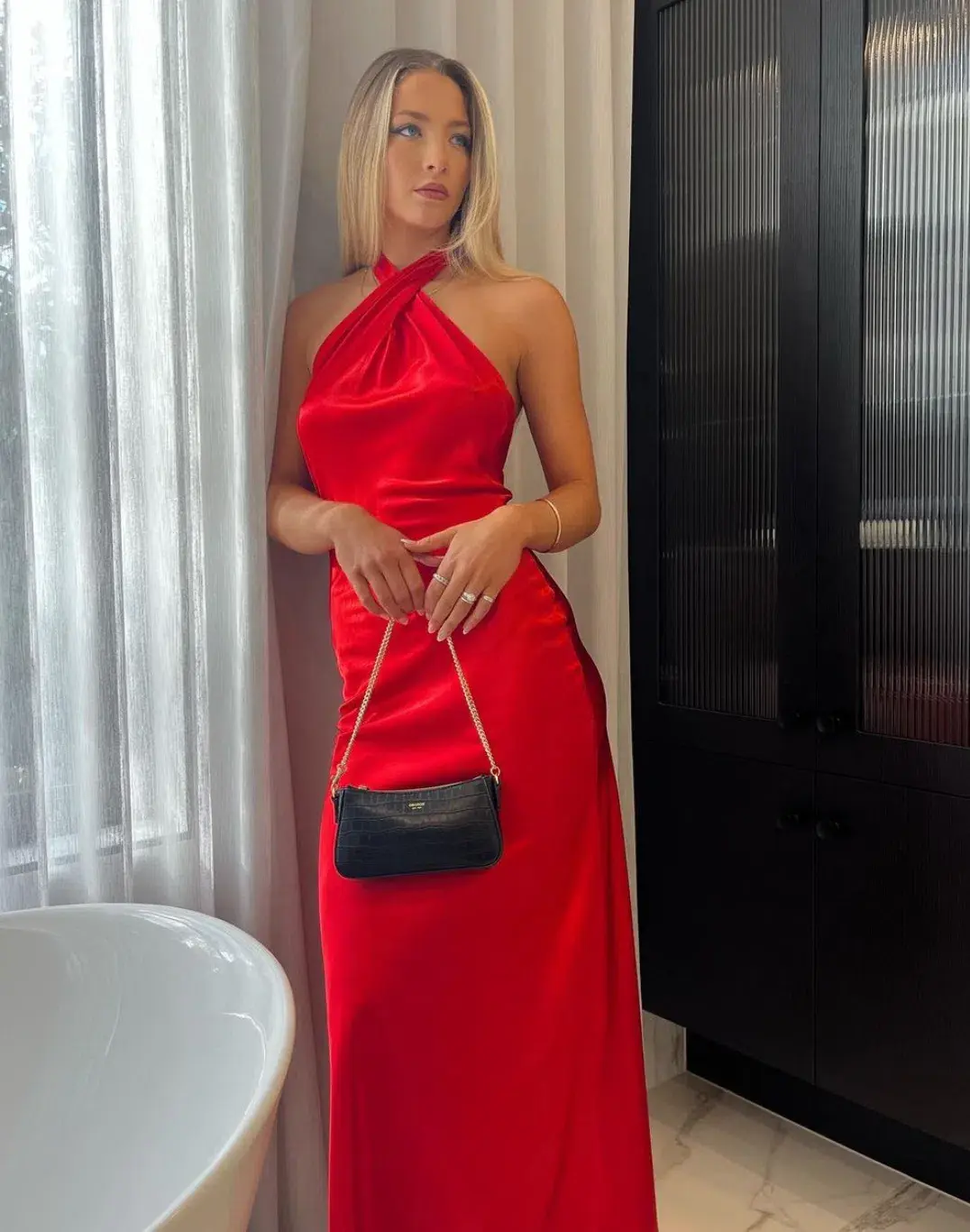 YLD Design Crossover Maxi Dress Red Size 6 - Image 1