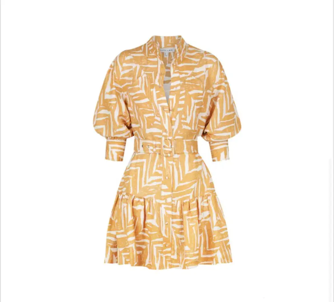 Shona Joy Imani Linen Dress Print Size 12 - Image 2
