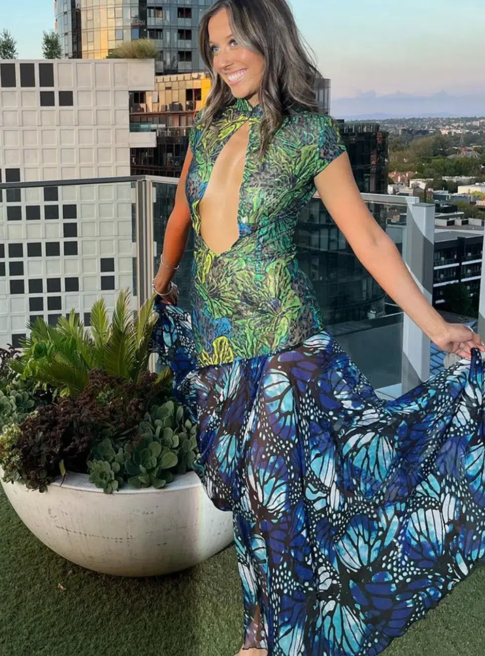 Kim Shui Studios Lace Butterfly Dress Print Size 6 for rent on The Volte - main image