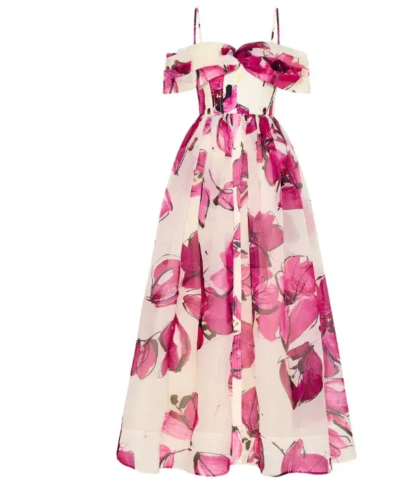 AJE Cordelia Corsetted Maxi Dress Falling Floral Size 10 - Image 5