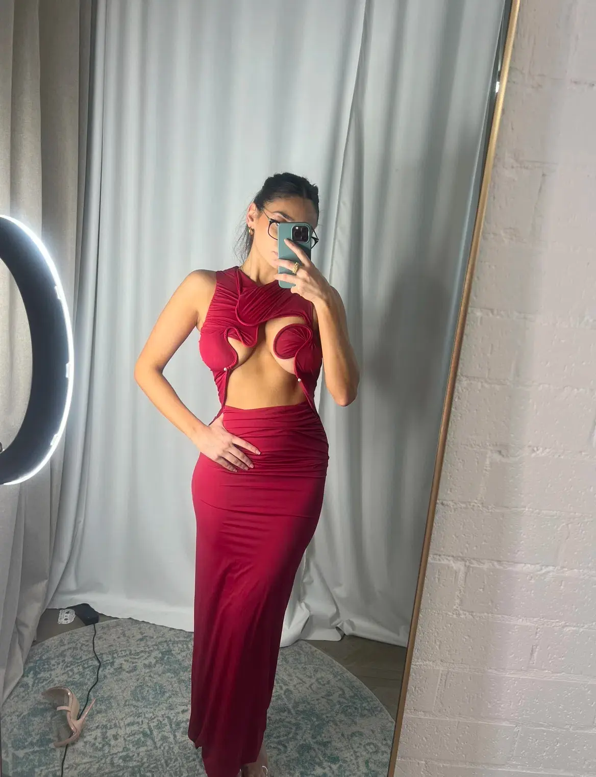 Christopher Esber Venus Tank Dress Red Size S/Au 8  - Image 5