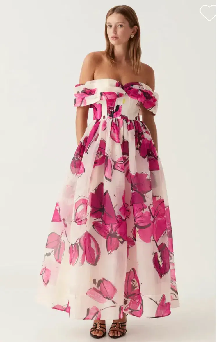 Aje Cordelia Corseted Maxi Dress Falling Floral Size 14 - Image 2