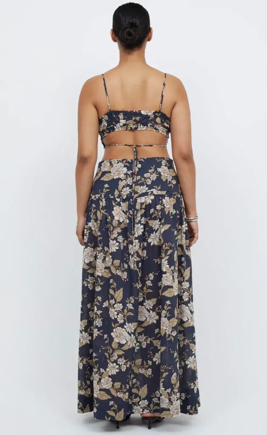 Bec & Bridge Opaline Floral Print Crop Top and Maxi Skirt Set Multi Size 10 - Image 3